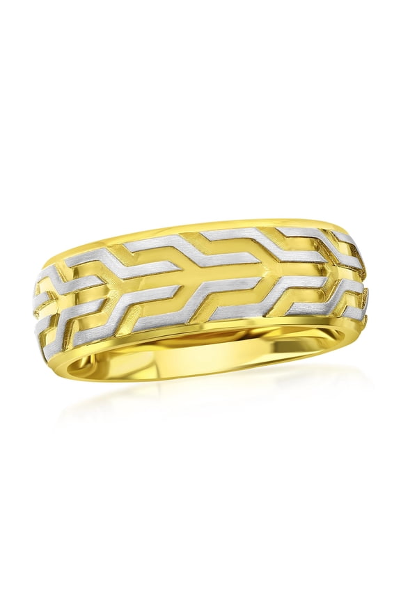 Men's Gold & Silver Ring in Stainless Steel | Men's Trendy Ring | Fine for Men-12
