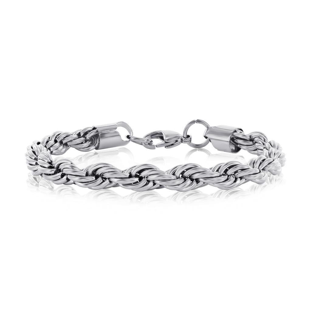 Beaux Bijoux Men's Rope Chain Bracelet - Stunning Chain Bracelet - Fine Jewelry for Men - Rope Chain Bracelets for Him