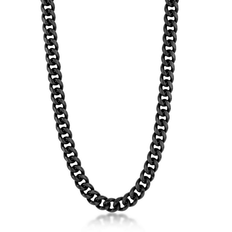 Beaux Bijoux Men's Stainless Steel Necklace Miami Cuban Link