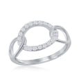 thumbnail image 1 of Beaux Bijoux Oval Linked Design Statement Linked Ring Sterling Silver Jewelry for Women or Teens-8, 1 of 6