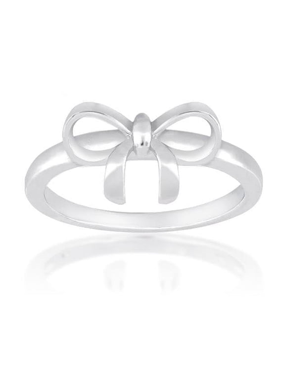 Silver Bow Ring - Bow Rings for Women - Sterling Silver Bow Ring for Women - Bow Ring Silver - Silver Ribbon Ring - Silver Bow Jewelry - Valentines Day Bow Ring