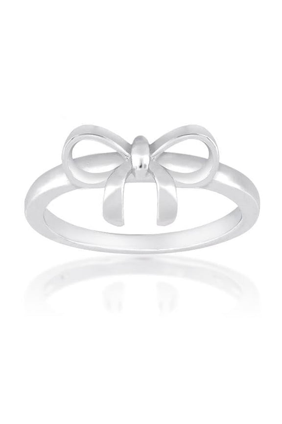 Silver Bow Ring - Bow Rings for Women - Sterling Silver Bow Ring for Women - Bow Ring Silver - Silver Ribbon Ring - Silver Bow Jewelry - Valentines Day Bow Ring