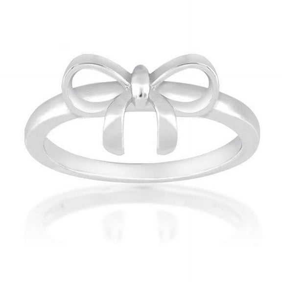 Beaux Bijoux Silver Bow Ring - Bow Rings for Women - Sterling Silver Bow Ring for Women - Bow Ring Silver - Silver Ribbon Ring - Silver Bow Jewelry - Valentines Day Bow Ring