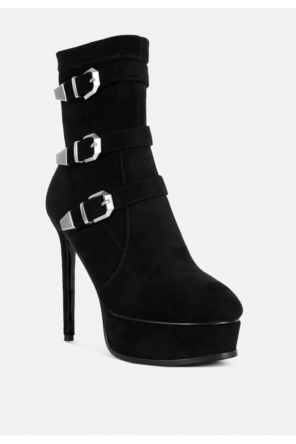 Beaux High Platform Stiletto Ankle Boots
