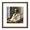 thumbnail image 1 of Beaux Man Cat Henry Sturgis Drinker Painting 8X8 Inch Square Wooden Framed Wall Art Print Picture with Mount, 1 of 4