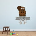 thumbnail image 1 of Be Yourself Beaver Animal Quote Cartoon Quotes Decors Wall Sticker Art Design Decal for Girls Boys Kids Room Bedroom Nursery Kindergarten Home Decor Stickers Wall Art Vinyl Decoration (30x27 inch), 1 of 2
