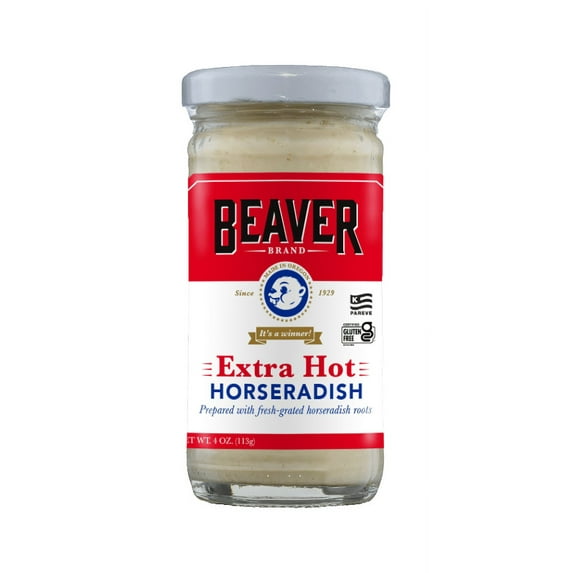 Beaver Brand Extra Hot Horseradish, 4 oz Jar