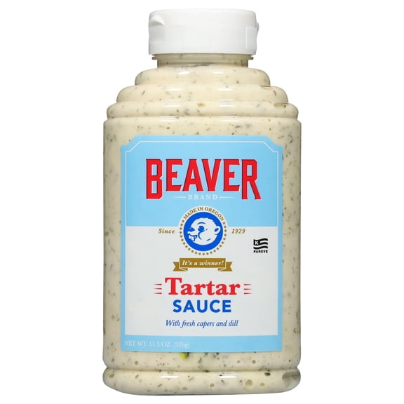 Beaver Brand Gourmet Seafood Tartar Sauce, 11.5 oz Bottle