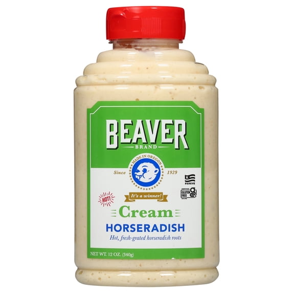 Beaver Brand Hot Cream Horseradish, 12 oz Bottle