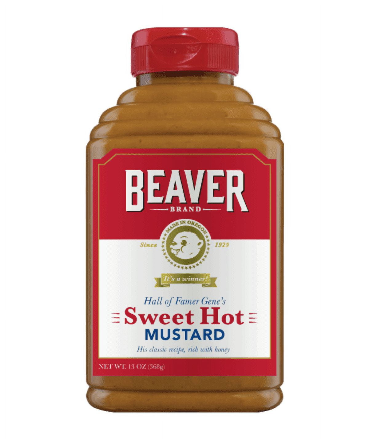 Beaver Brand Sweet Hot Mustard, 13 oz Bottle