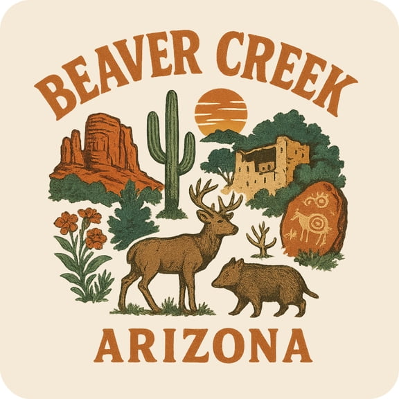 Beaver Creek Arizona Keepsakes Souvenir Vinyl Sticker – Destination Travel Keepsake Collectible (4-Inches Wide)