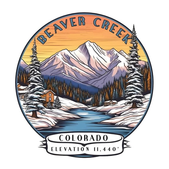 Beaver Creek Colorado Souvenir Decorative Vinyl Decal Sticker (2-Inch)
