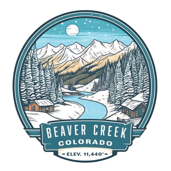 Beaver Creek Colorado Souvenir Decorative Vinyl Decal Sticker (4-Inch)
