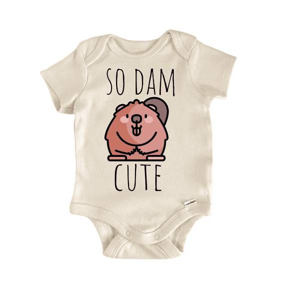 Beaver Dam Animal Newborn Baby Bodysuit