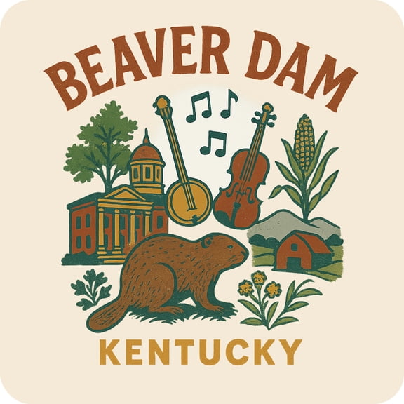 Beaver Dam Kentucky Keepsakes Souvenir Vinyl Sticker – Destination Travel Keepsake Collectible (6-Inches Wide)