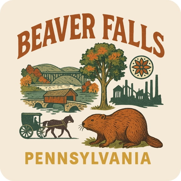 Beaver Falls Pennsylvania Keepsakes Souvenir Vinyl Sticker – Destination Travel Keepsake Collectible (3-Inches Wide)