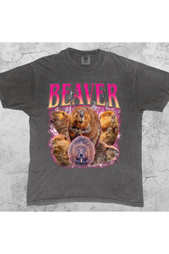 Beaver Graphic TShirt Retro Wildlife Animal Tee Funny Naturecore Shirt Beaver Lover Gift 9