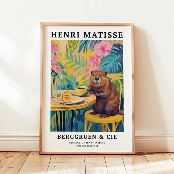 Beaver Kitchen Coffee Animal Wall Art Home Decor