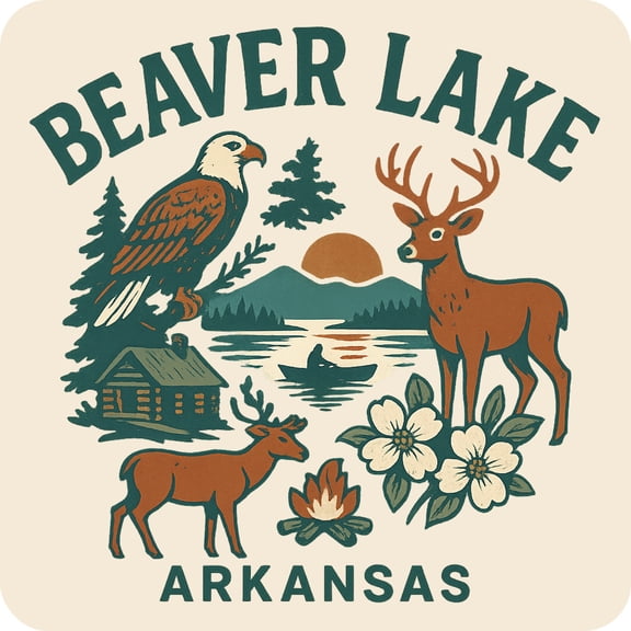 Beaver Lake Arkansas Keepsakes Souvenir Vinyl Sticker – Destination Travel Keepsake Collectible (3-Inches Wide)