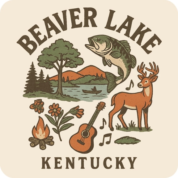 Beaver Lake Kentucky Keepsakes Souvenir Vinyl Sticker – Destination Travel Keepsake Collectible (3-Inches Wide)