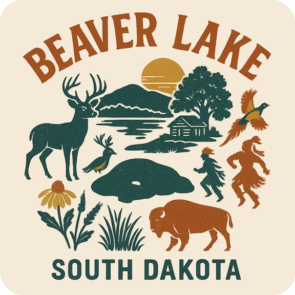 Beaver Lake South Dakota Keepsakes Souvenir Vinyl Sticker – Destination Travel Keepsake Collectible (4-Inches Wide)