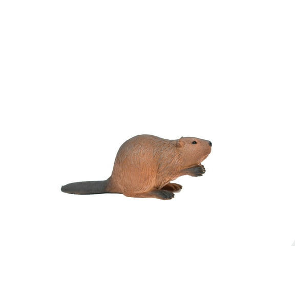 Beaver, Plastic Animal, Educational, Toy, Kids, Realistic Figure, Model, Figurine, Replica, Gift 3.5" M048 B639