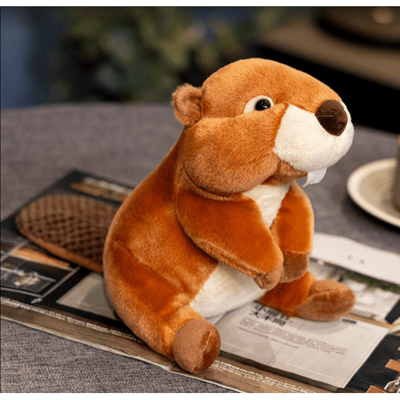 Beaver Plush , Soft Cuddly Beaver Stuffed Animal, Cute Plushie Doll for Home Decor, Perfect Easter & Valentines Day Gifts A