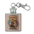 thumbnail image 1 of Beaver Tail Lodge Open Cabin Welcome Stainless Steel 1oz Mini Flask Key Chain, 1 of 4
