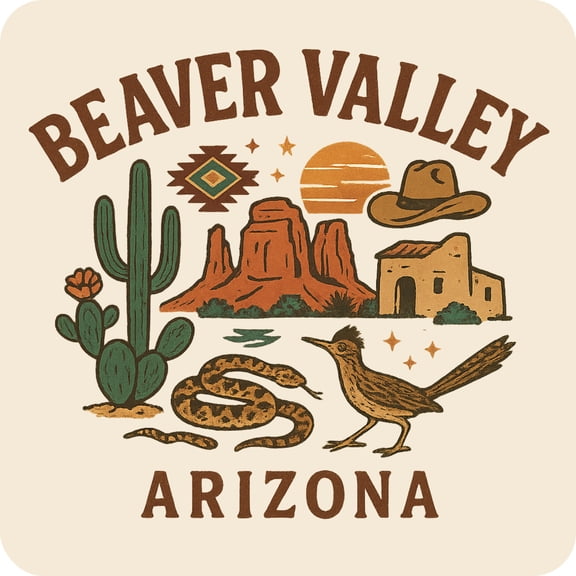 Beaver Valley Arizona Keepsakes Souvenir Vinyl Sticker – Destination Travel Keepsake Collectible (3-Inches Wide)