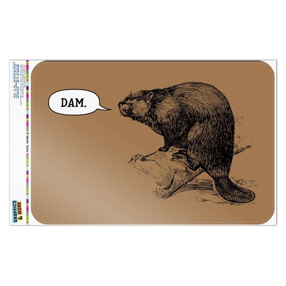 Beaver Vintage Dam Damn Home Business Office Sign
