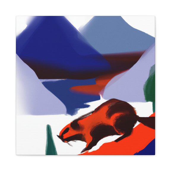 Beaver in Reflection - Canvas