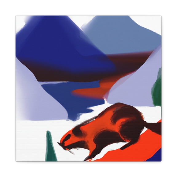 Beaver in Reflection - Canvas