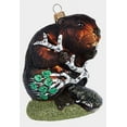 thumbnail image 1 of Beaver with Branch of Wood Polish Blown Glass Christmas Ornament Decoration, 1 of 2