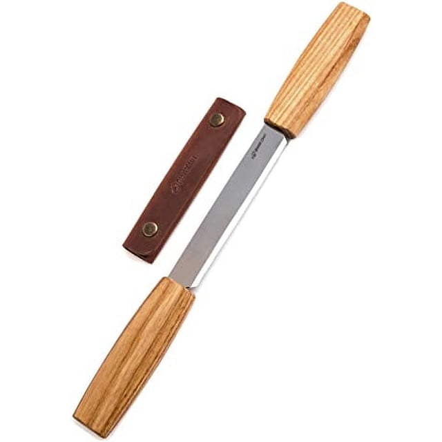 Draw Blade BeaverCraft DK2s Draw Knife with Leather Sheath Woodworking Tool 4.3 ...