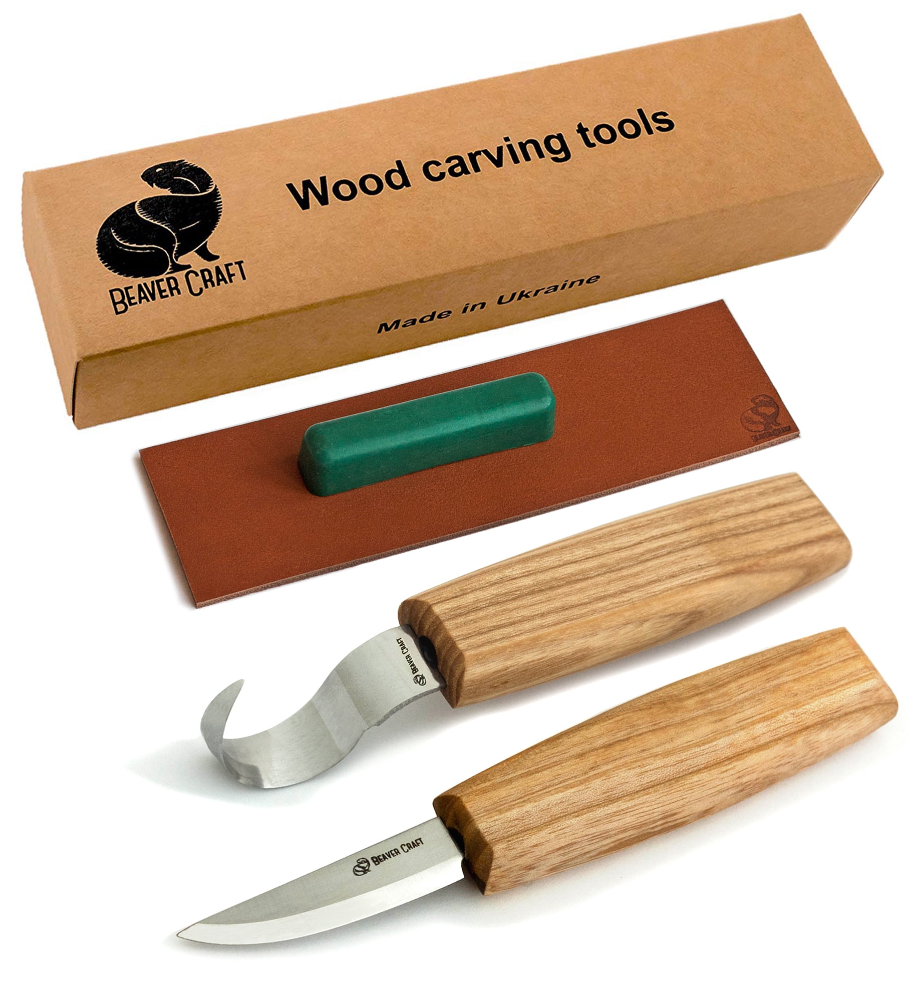 BeaverCraft, Wood Whittling Kit for Beginners DIY04 - Spoon Carving Kit - Wood Carving Whittling Hobby Kit for Adults and Teens - Wood Carving Hook