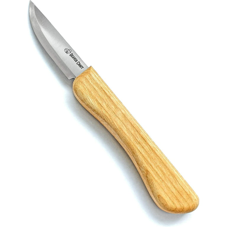 BeaverCraft, Whittling Knife C1M - Small Sloyd Knife - Wood Carving Knives  Tools for Beginners - Carbon Steel Scandi Grind Blade - Beginners Whittling  Tools 