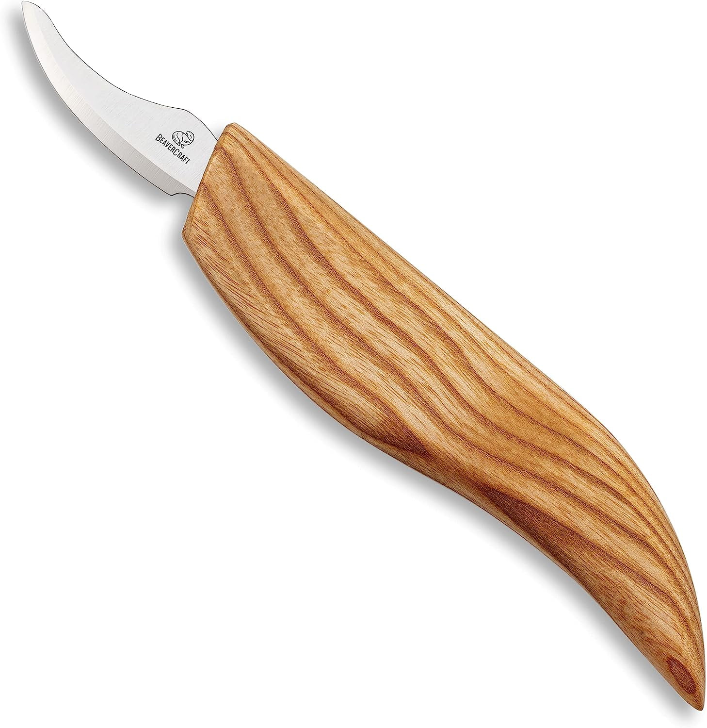 BeaverCraft Wood Carving Knife Whittling Knife for Beginners C18 - Safety Chip Carving Knife Whittling Tools Wood Carving Tools for Beginners - Sloyd Small Carving Knife General Knife for Whittling