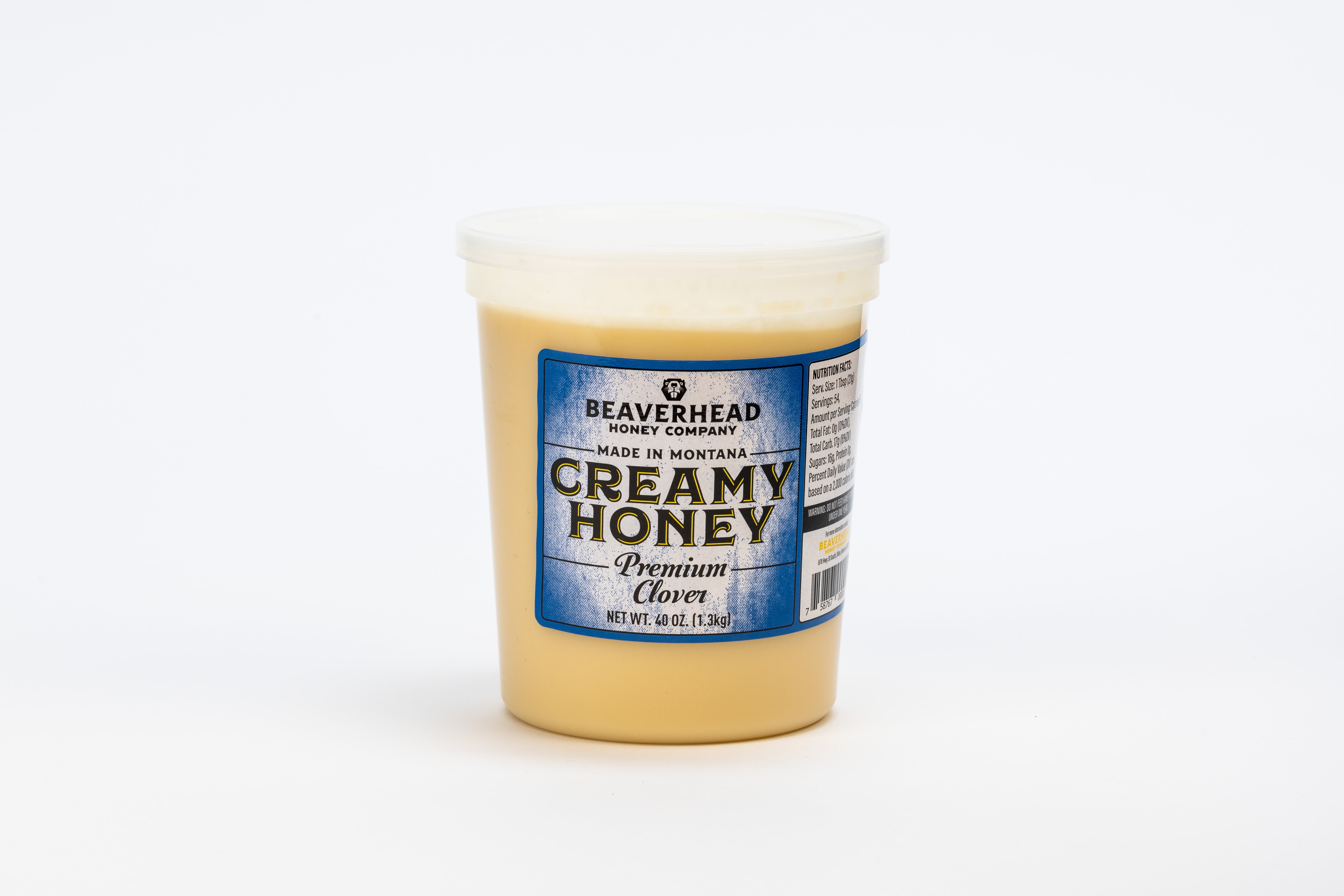 Beaverhead Creamy Clover Honey Tub 40 oz.