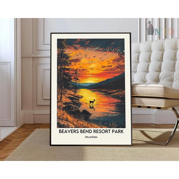 Beavers Bend State Park, Beavers Bendbeavers Bend Poster, Beavers Bend Photo, Beavers Bend Resort Park, Beavers Bend Oklahoma Wall Art, Modern Wall Decor, 8x12 UNFRAMED