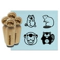 thumbnail image 1 of Beavers Cute Toothy Sitting Wary Cartoony Rubber Stamp Set for Scrapbooking Crafting Stamping - Mini 1/2 Inch, 1 of 7