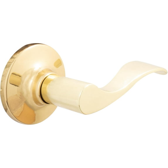 Beaverton Door Lever, Passage (Hall/Closet) Latch, Polished Brass by Stone Harbor Hardware