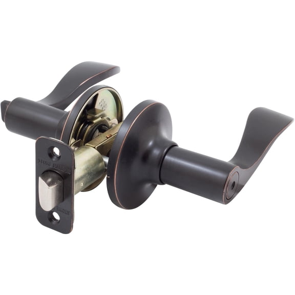 Beaverton Door Lever, Privacy (Hall/Closet) Latch, Clear Pack, Vintage Bronze by Stone Harbor Hardware
