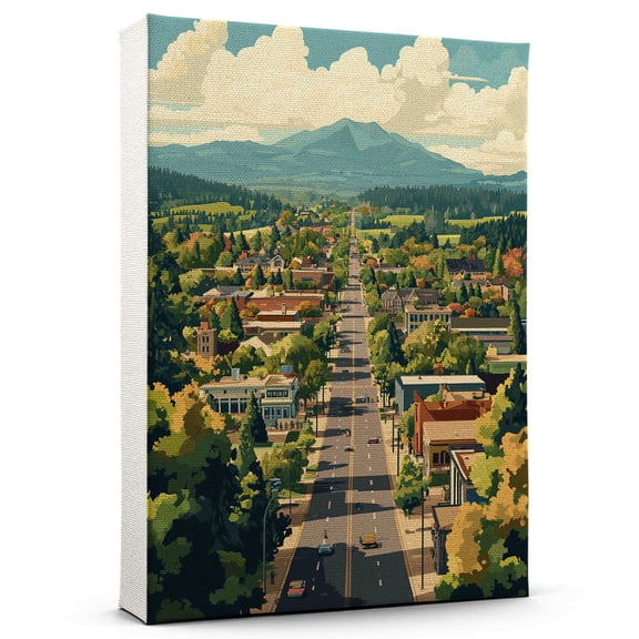 Beaverton Vintage Travel Canvass, Oregon Canvas Wall Art, Beaverton Canvas Wall Art, Oregon Wall Art Picture Print Decor - 105AZ99
