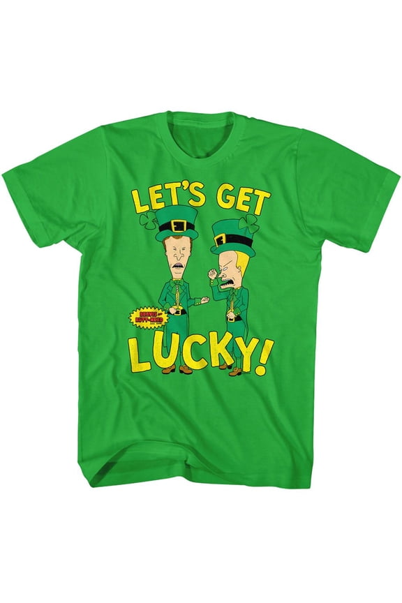 Beavis And Butt-Head Lets Get Lucky Kelly Adult T-Shirt 2Xl