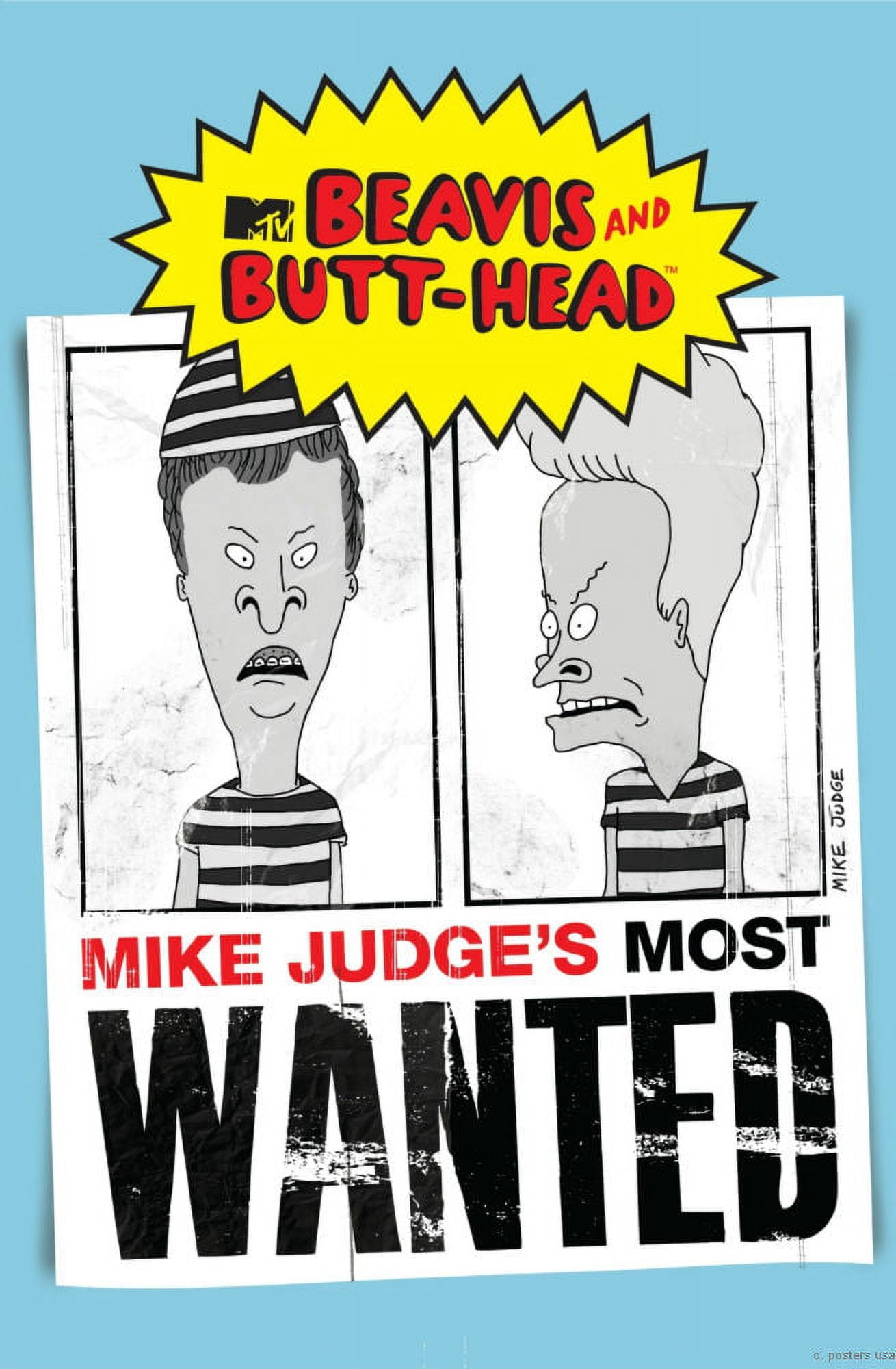 Beavis And Butthead poster Metal Sign 8inx 12in Metal Print 8x12 Square ...