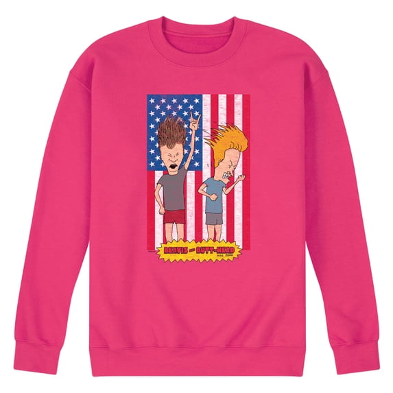 Beavis & Butthead - Americana - Men's Crew Neck Fleece Pullover