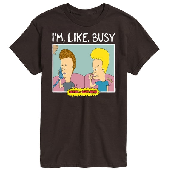 Beavis & Butthead - I'm Like Busy - Men's Short Sleeve Graphic T-Shirt