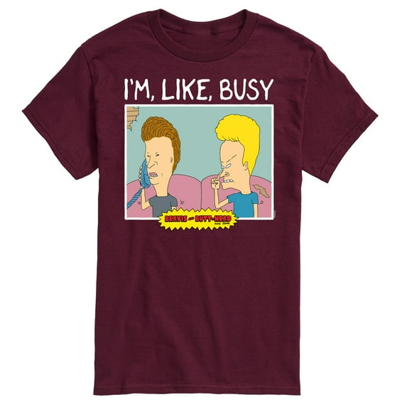 Beavis & Butthead - I'm Like Busy - Men's Short Sleeve Graphic T-Shirt