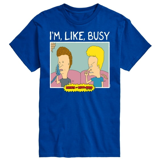 Beavis & Butthead - I'm Like Busy - Men's Short Sleeve Graphic T-Shirt