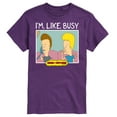thumbnail image 1 of Beavis & Butthead - I'm Like Busy - Men's Short Sleeve Graphic T-Shirt, 1 of 4